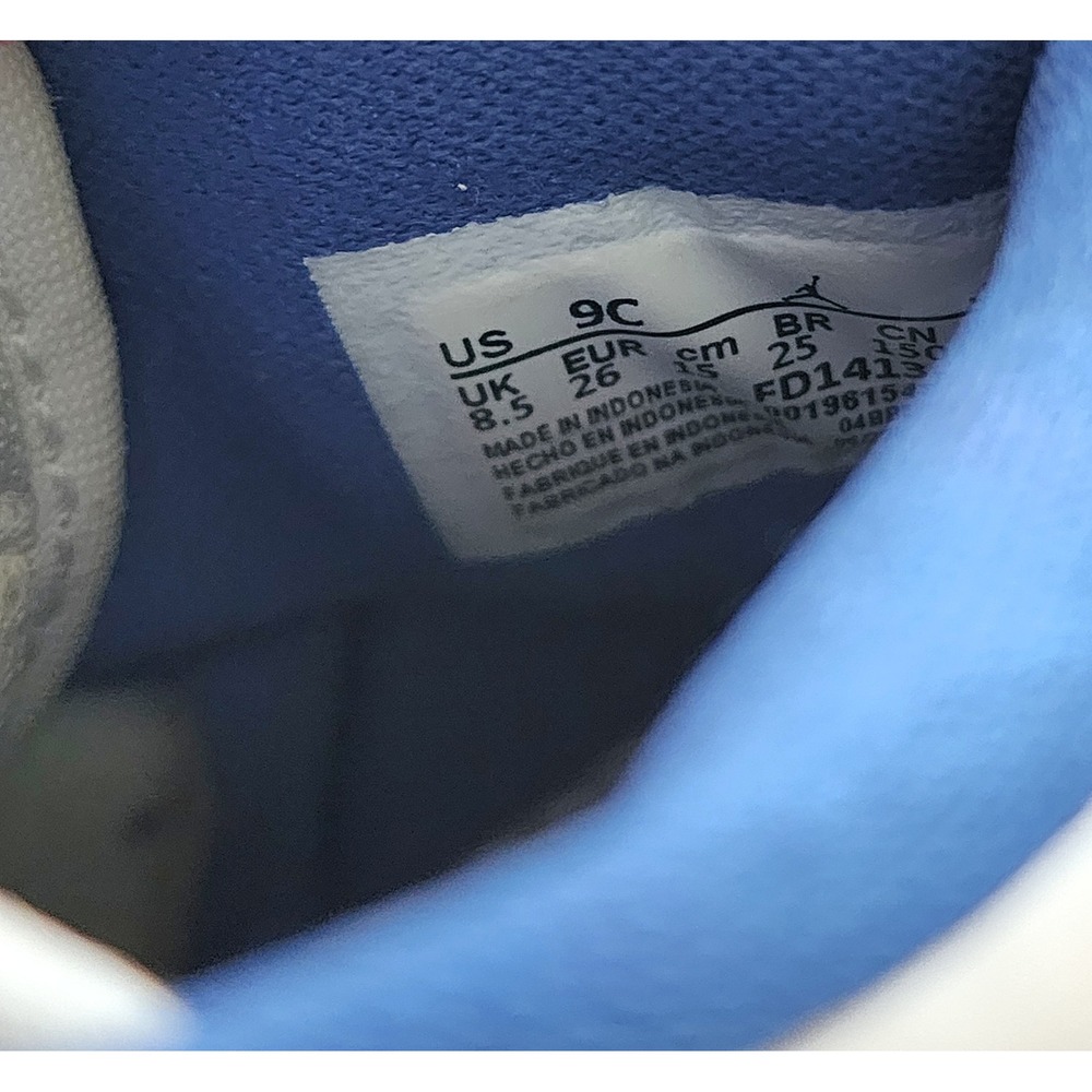Nike Air Jordan 1 Retro High OG True Blue Toddler Shoes 9C - Picture 8 of 10